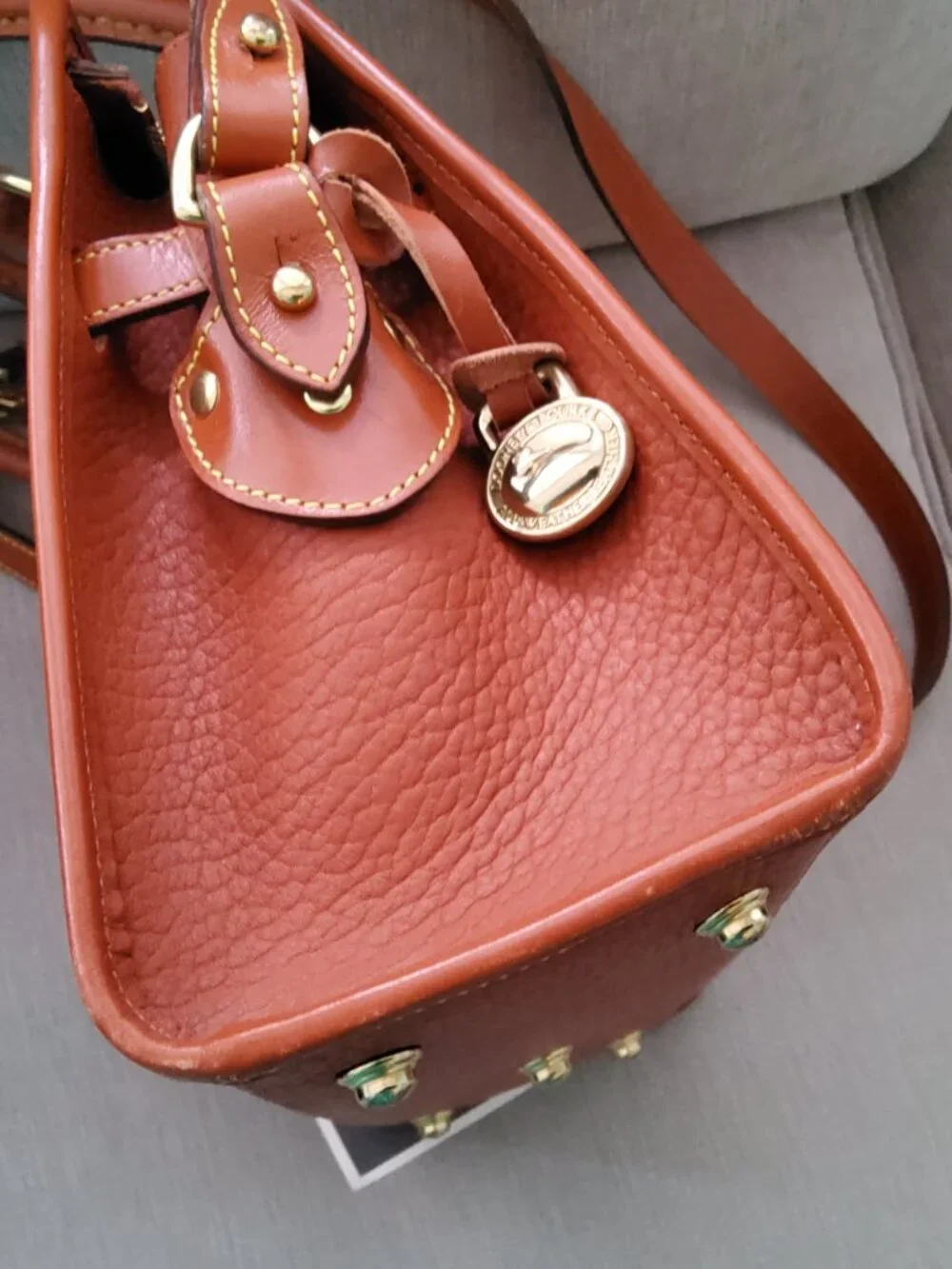 Original Dooney & Bourke Like New with Tags Buckle Satchel R212 in British Tan